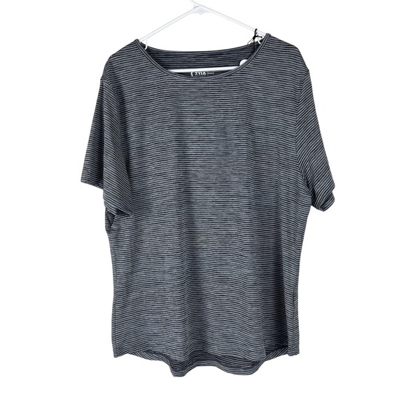 Zyia Active Tops - Zyia Active Short Sleeve Shirt Women 3X Black Stripe Athleisure Stretch Tee 1451
